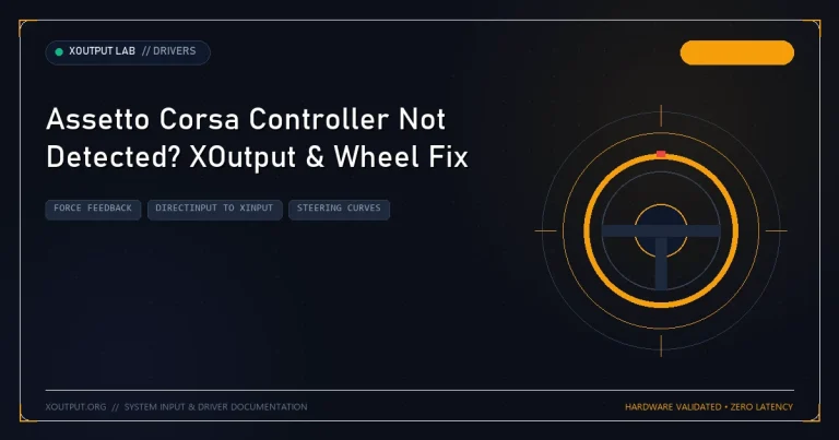 Assetto Corsa Controller Not Detected? XOutput & Wheel Fix