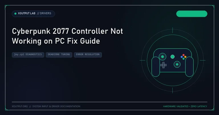 Cyberpunk 2077 Controller Not Working on PC Fix Guide