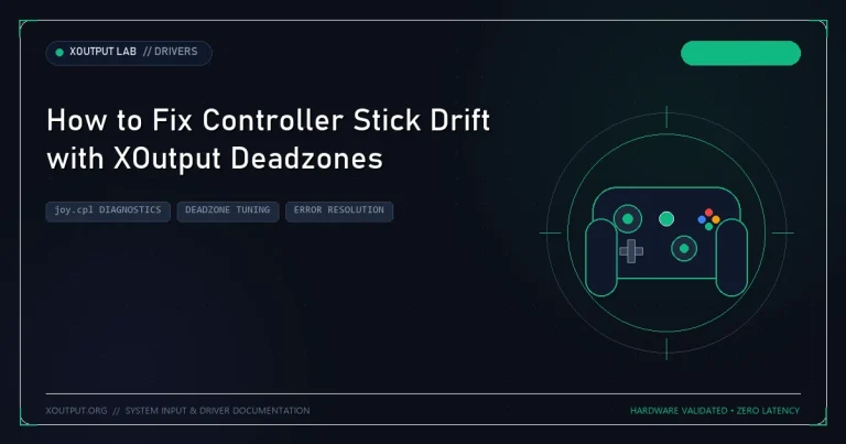 How to Fix Controller Stick Drift with XOutput Deadzones