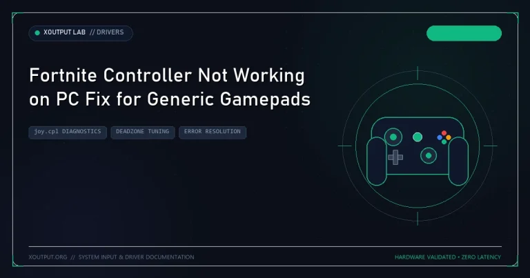 Fortnite Controller Not Working on PC Fix for Generic Gamepads
