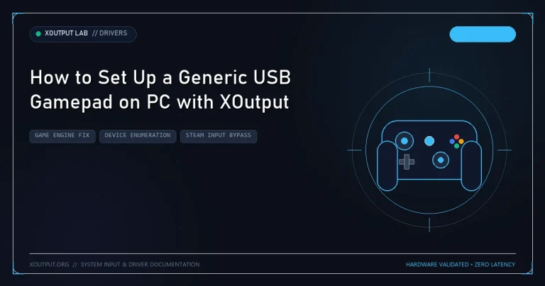 How to Set Up a Generic USB Gamepad on PC with XOutput