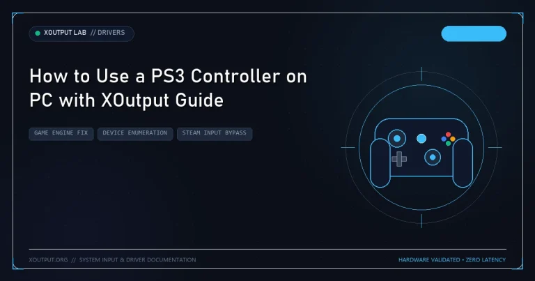 How to Use a PS3 Controller on PC with XOutput Guide