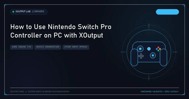 How to Use Nintendo Switch Pro Controller on PC with XOutput