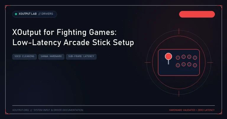 XOutput for Fighting Games: Low-Latency Arcade Stick Setup