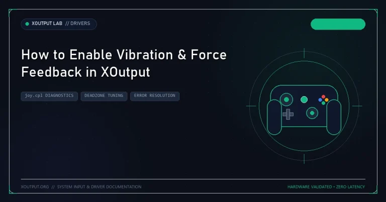 How to Enable Vibration & Force Feedback in XOutput