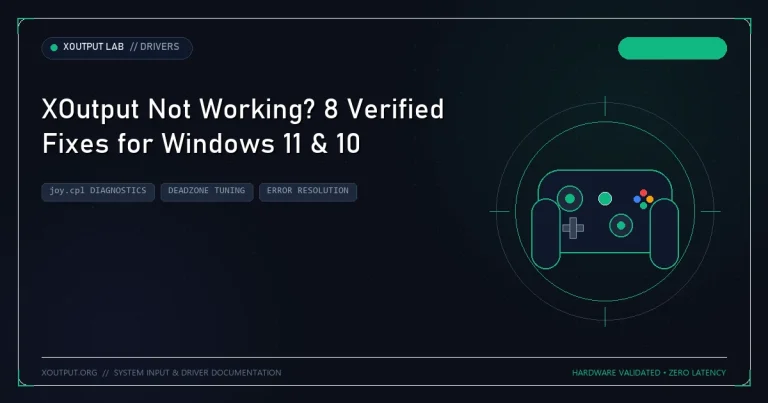 XOutput Not Working? 8 Verified Fixes for Windows 11 & 10